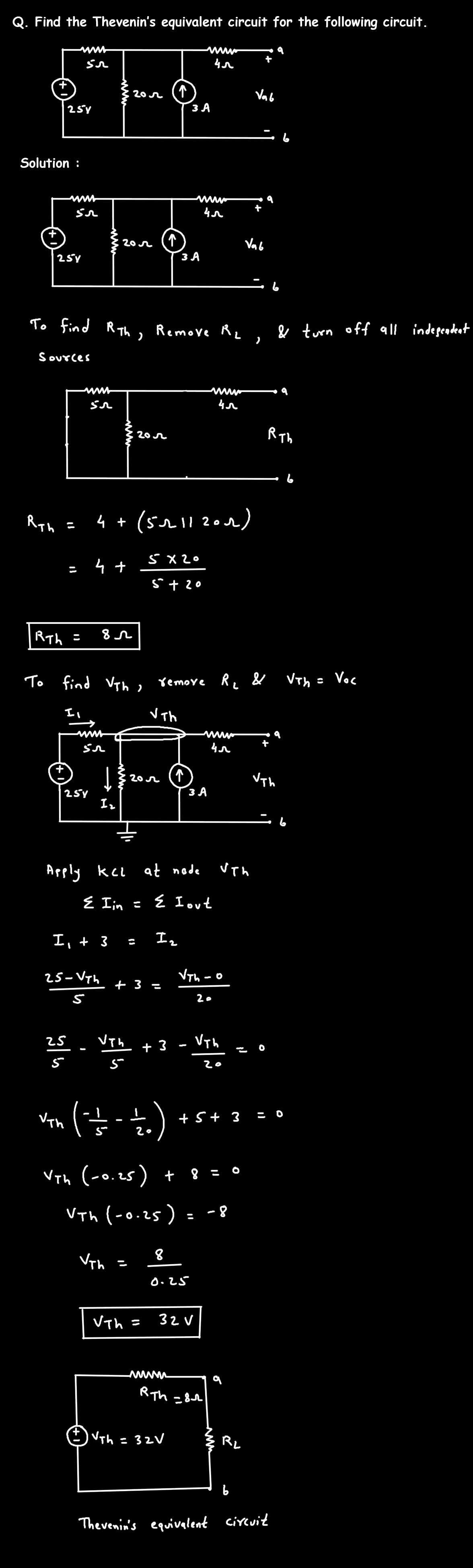 Thevenin's Theorem - Guide and Solved Problems