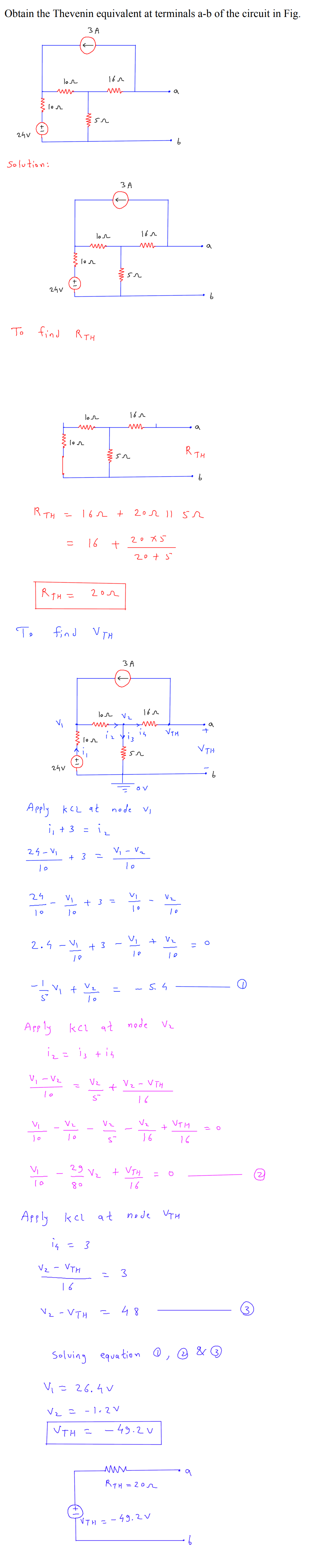 Thevenin's Theorem - Guide and Solved Problems