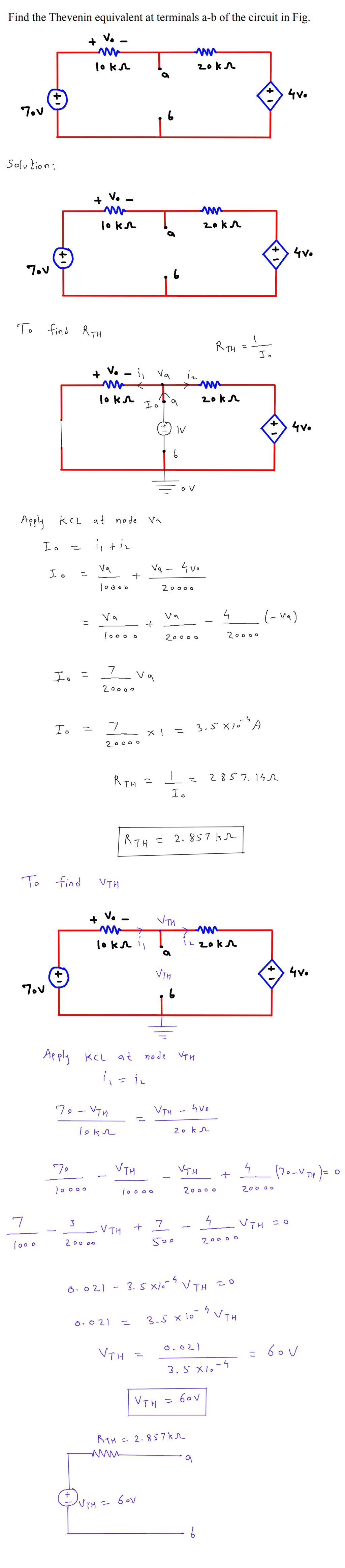Thevenin's Theorem - Guide and Solved Problems