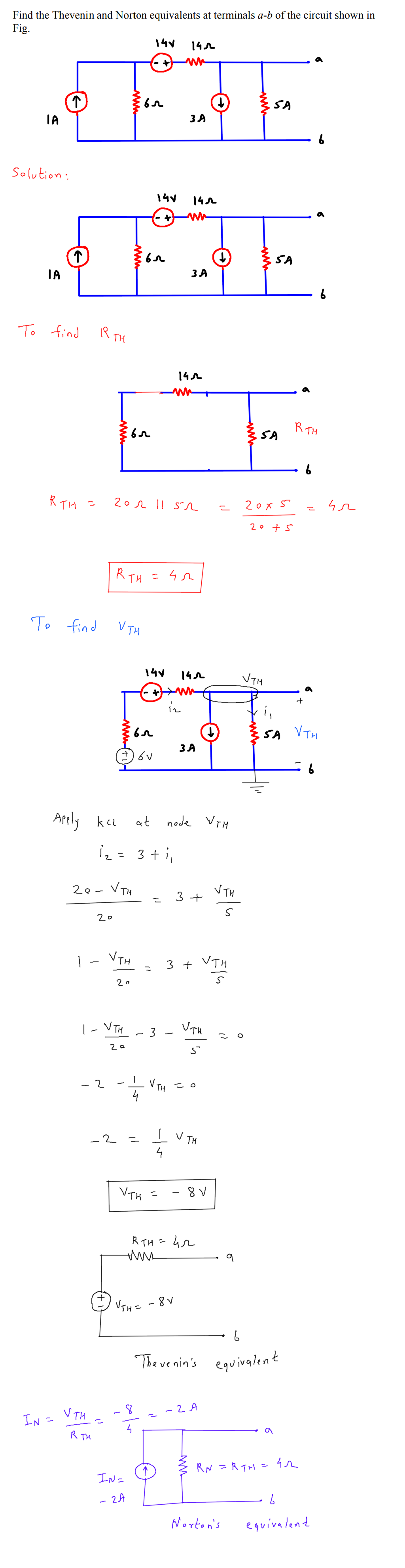 Thevenin's Theorem - Guide and Solved Problems