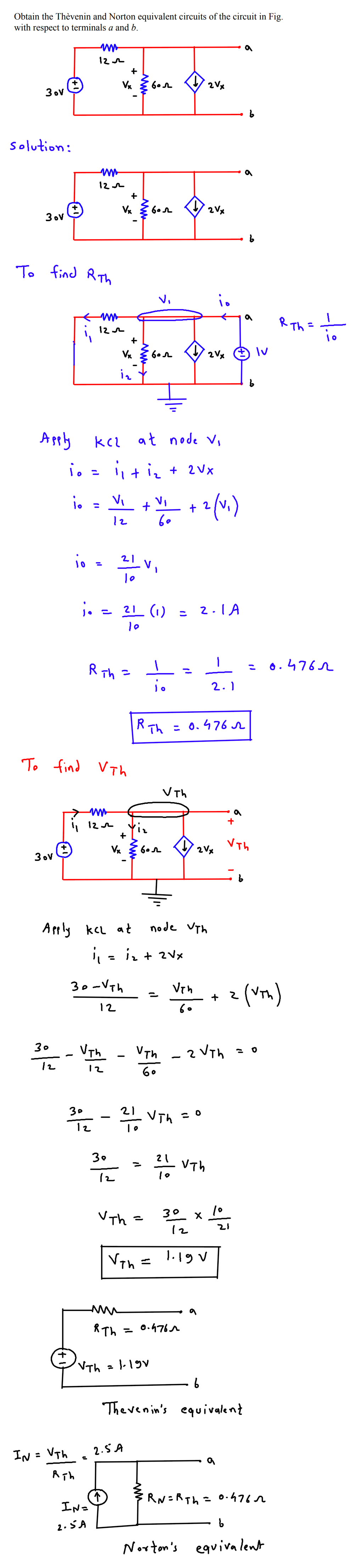 Thevenin's Theorem - Guide and Solved Problems