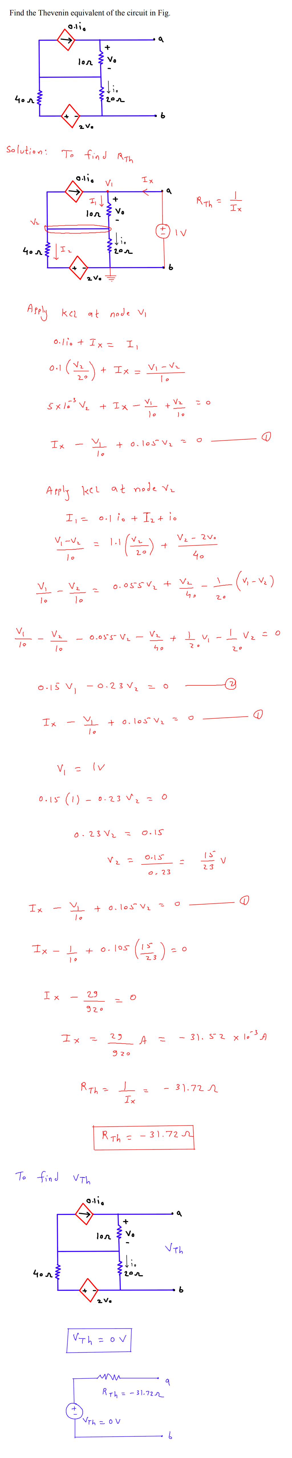 Thevenin's Theorem - Guide and Solved Problems