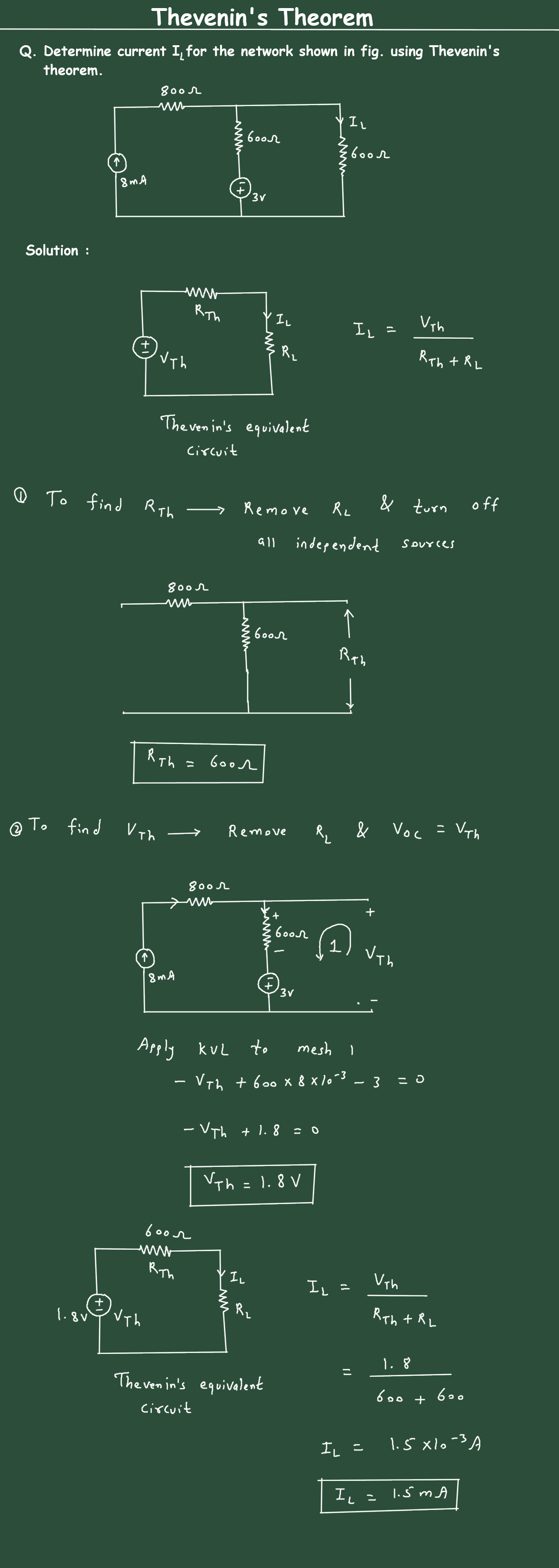 Thevenin's Theorem - Guide and Solved Problems