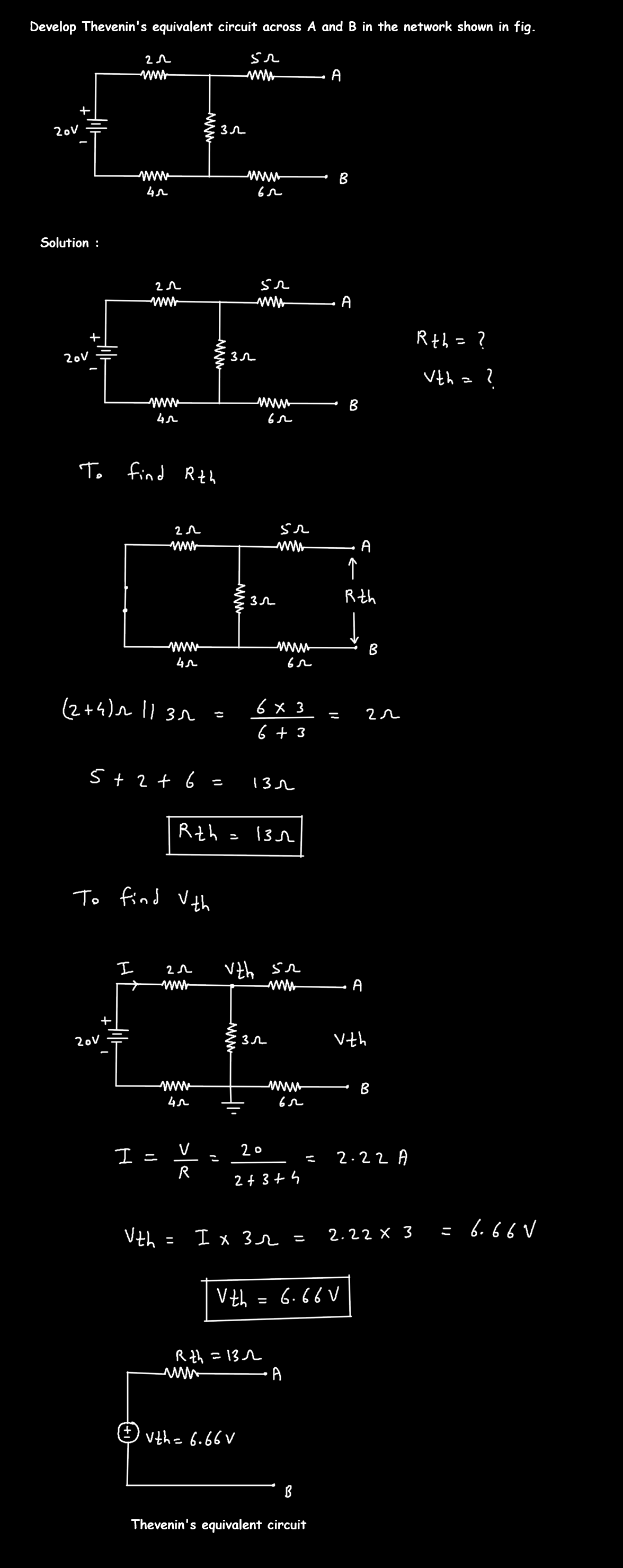 Thevenin's Theorem - Guide and Solved Problems
