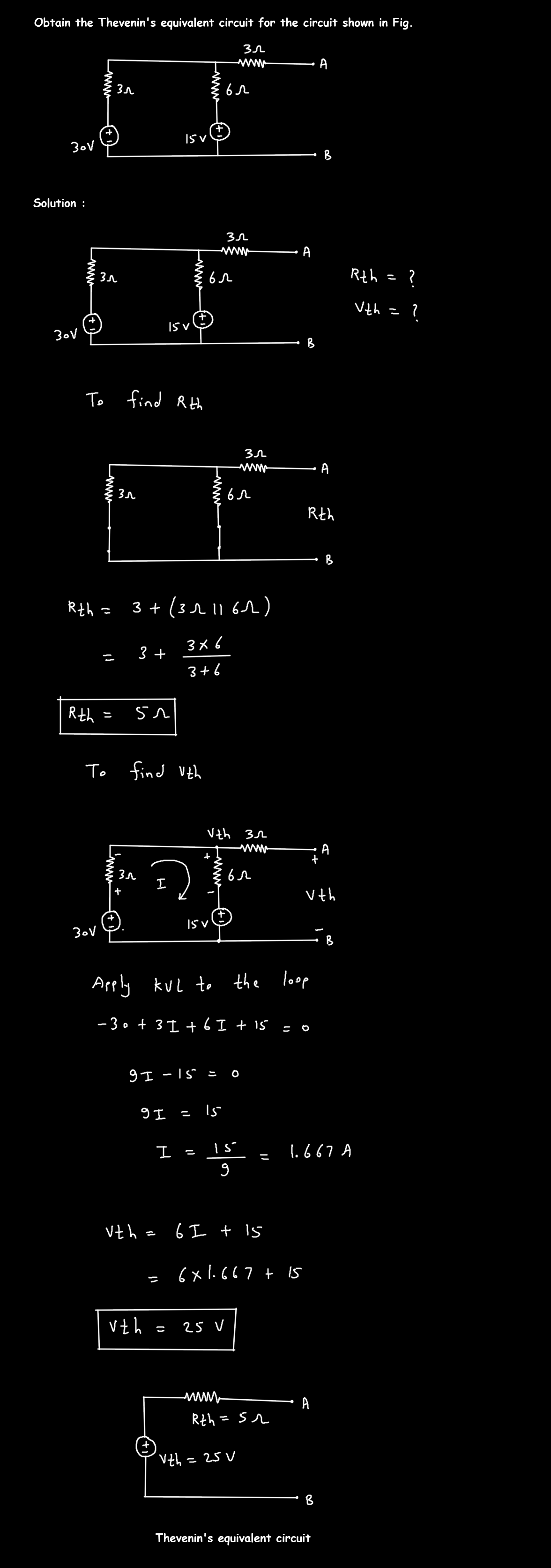 Thevenin's Theorem - Guide and Solved Problems