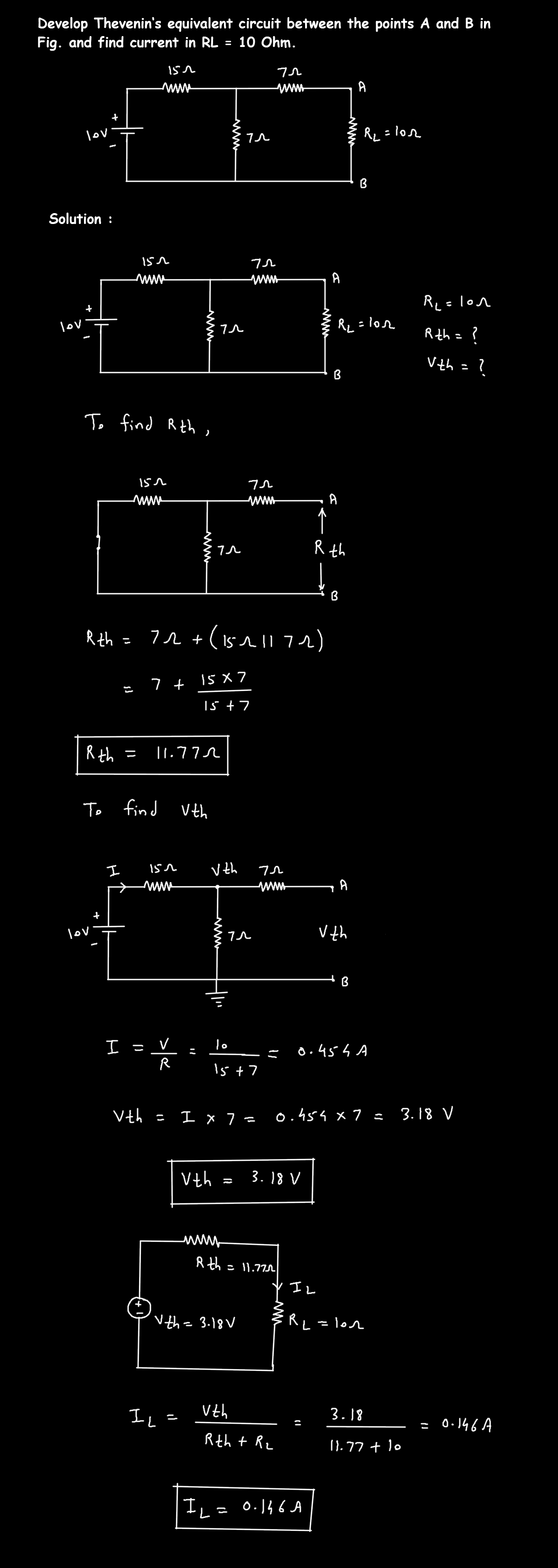 Thevenin's Theorem - Guide and Solved Problems